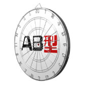 Bloedgroep AB Japans Kanji Dartbord (Voorkant Rechts)