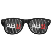 Bloedgroep AB Japans Kanji Retro Zonnebril (Voorkant)