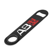 Bloedgroep AB Japans Kanji Speed Flessenopener (Voorkant Gekanteld)