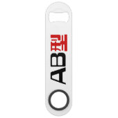 Bloedgroep AB Japans Kanji Speed Flessenopener (Achterkant)