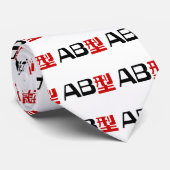Bloedgroep AB Japans Kanji Stropdas (Opgerold)