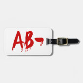 Bloedgroep AB - Negatief #Horror ziekenhuis Bagagelabel (Voorkant horizontaal)