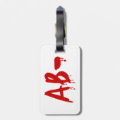 Bloedgroep AB - Negatief #Horror ziekenhuis Bagagelabel (Achterkant verticaal)