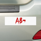 Bloedgroep AB - Negatief #Horror ziekenhuis Bumpersticker (Op auto)