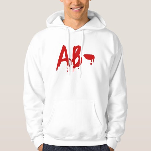 Bloedgroep AB - Negatief #Horror ziekenhuis Hoodie (Voorkant)