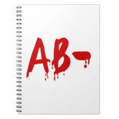 Bloedgroep AB - Negatief #Horror ziekenhuis Notitieboek (Voorkant)