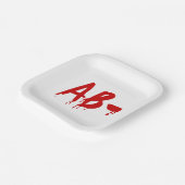 Bloedgroep AB - Negatief #Horror ziekenhuis Papieren Bordje (Gebogen)