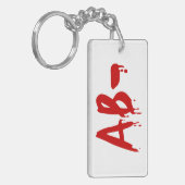 Bloedgroep AB - Negatief #Horror ziekenhuis Sleutelhanger (Voorkant Links)