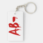 Bloedgroep AB - Negatief #Horror ziekenhuis Sleutelhanger (achterkant)