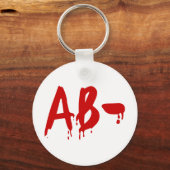 Bloedgroep AB - Negatief #Horror ziekenhuis Sleutelhanger (Voorkant)