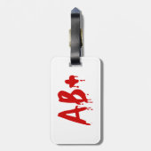 Bloedgroep AB+ Positief #Horror Hospital Bagagelabel (Achterkant verticaal)