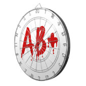 Bloedgroep AB+ Positief #Horror Hospital Dartbord (Voorkant Rechts)