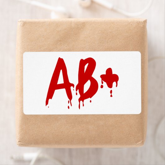 Bloedgroep AB+ Positief #Horror Hospital Etiket (Insitu)