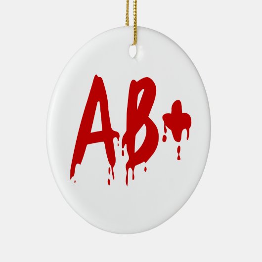 Bloedgroep AB+ Positief #Horror Hospital Keramisch Ornament (Rechts)
