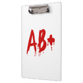 Bloedgroep AB+ Positief #Horror Hospital Klembord (Links)