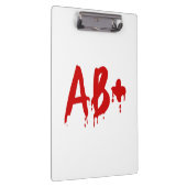 Bloedgroep AB+ Positief #Horror Hospital Klembord (Rechts)