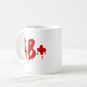 Bloedgroep AB+ Positief #Horror Hospital Koffiemok (Voorkant links)