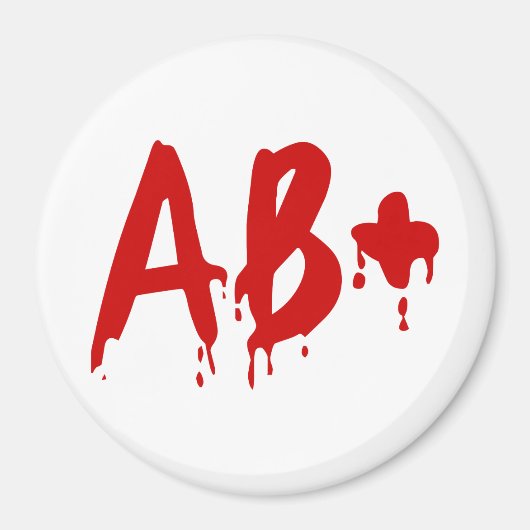 Bloedgroep AB+ Positief #Horror Hospital Magneet (Voorkant)