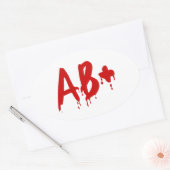 Bloedgroep AB+ Positief #Horror Hospital Ovale Sticker (Envelop)
