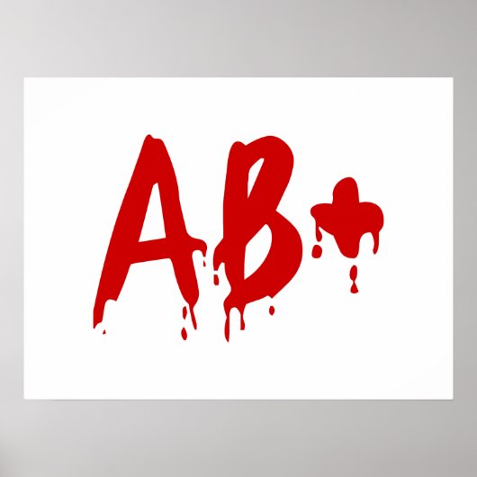 Bloedgroep AB+ Positief #Horror Hospital Poster (Voorkant)