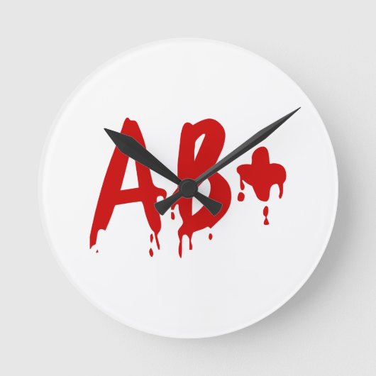 Bloedgroep AB+ Positief #Horror Hospital Ronde Klok (Voorkant)