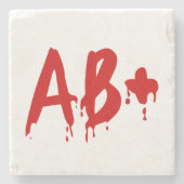 Bloedgroep AB+ Positief #Horror Hospital Stenen Onderzetter (Voorkant)