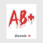 Bloedgroep AB+ Positief #Horror Hospital Sticker (Vel)