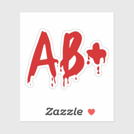 Bloedgroep AB+ Positief #Horror Hospital Sticker (Vel)