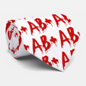 Bloedgroep AB+ Positief #Horror Hospital Stropdas (Opgerold)