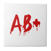 Bloedgroep AB+ Positief #Horror Hospital Tegeltje (Voorkant)