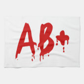 Bloedgroep AB+ Positief #Horror Hospital Theedoek (Horizontaal)