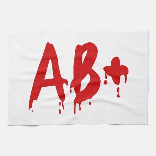 Bloedgroep AB+ Positief #Horror Hospital Theedoek (Horizontaal)