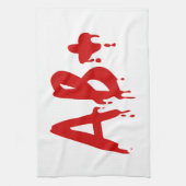 Bloedgroep AB+ Positief #Horror Hospital Theedoek (Verticaal)