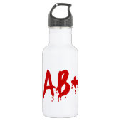 Bloedgroep AB+ Positief #Horror Hospital Waterfles (Voorkant)
