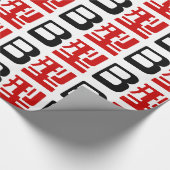Bloedgroep B Japanse Kanji Cadeaupapier (Hoek)