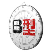 Bloedgroep B Japanse Kanji Dartbord (Voorkant Rechts)