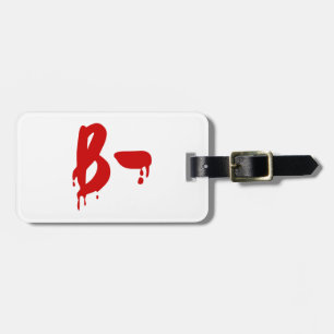 Bloedgroep B - Negatief #Horror ziekenhuis Bagagelabel