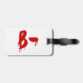 Bloedgroep B - Negatief #Horror ziekenhuis Bagagelabel (Achterkant horizontaal)