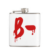 Bloedgroep B - Negatief #Horror ziekenhuis Heupfles (Voorkant)