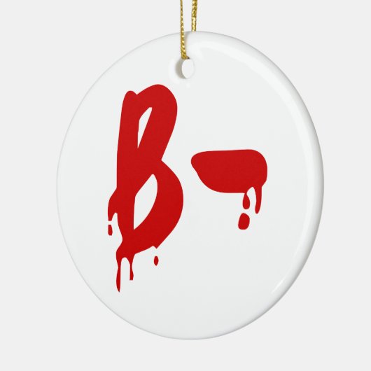 Bloedgroep B- Negatief #Horror Ziekenhuis Keramisch Ornament (Links)