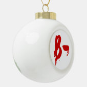 Bloedgroep B - Negatief #Horror ziekenhuis Keramische Bal Ornament (Links)