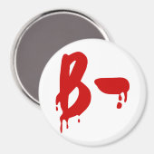 Bloedgroep B - Negatief #Horror ziekenhuis Magneet (Voorkant / Achterkant)