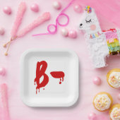 Bloedgroep B - Negatief #Horror ziekenhuis Papieren Bordje (Feest)