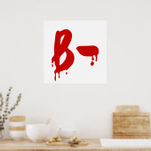 Bloedgroep B - Negatief #Horror ziekenhuis Poster (Keuken)