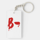 Bloedgroep B - Negatief #Horror ziekenhuis Sleutelhanger (achterkant)