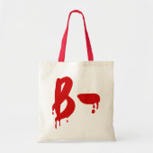 Bloedgroep B - Negatief #Horror ziekenhuis Tote Bag (Voorkant)