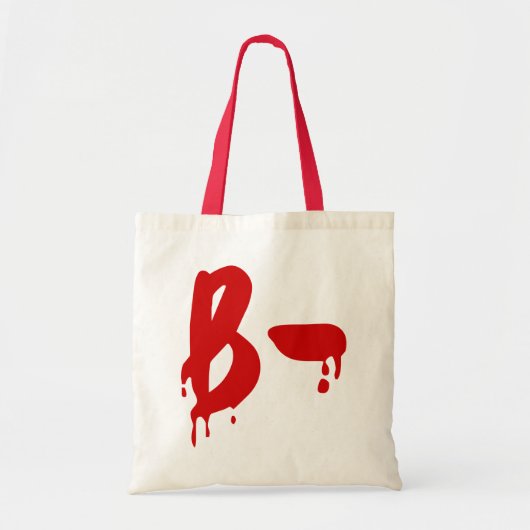 Bloedgroep B - Negatief #Horror ziekenhuis Tote Bag (Voorkant)