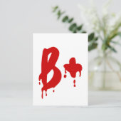 Bloedgroep B+ Positief #Horror Hospital Briefkaart (Staand voorkant)