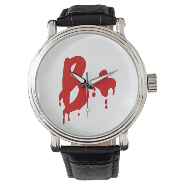 Bloedgroep B+ Positief #Horror Hospital Horloge (Voorkant)