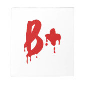 Bloedgroep B+ Positief #Horror Hospital Notitieblok (Voorkant)